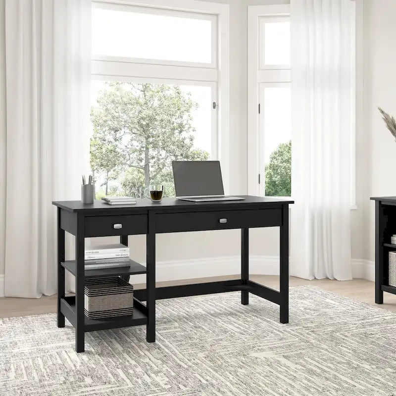 Broadview 54W Computer Desk with Shelves by 