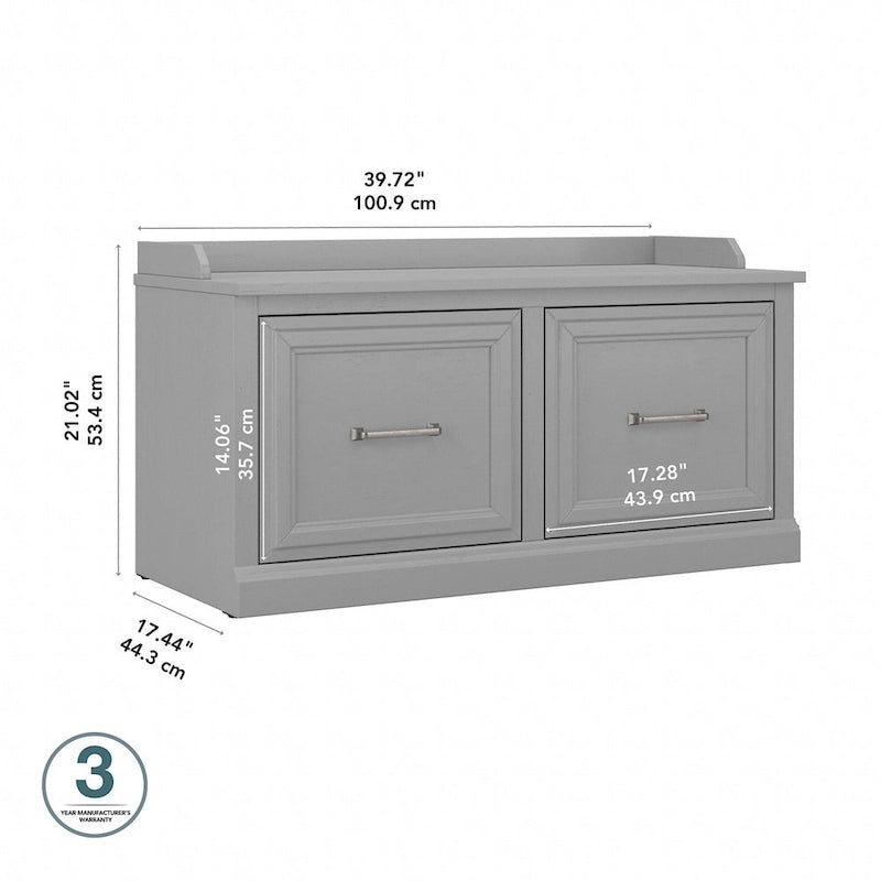 Banc de rangement pour chaussures 40 W avec portes