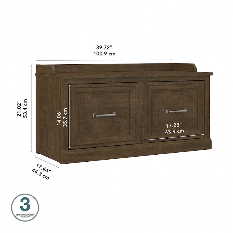 Banc de rangement pour chaussures 40 W avec portes