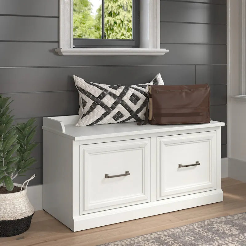 Banc de rangement pour chaussures 40 W avec portes