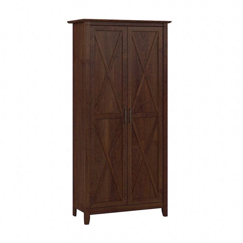 Armoire de rangement haute avec portes et étagères