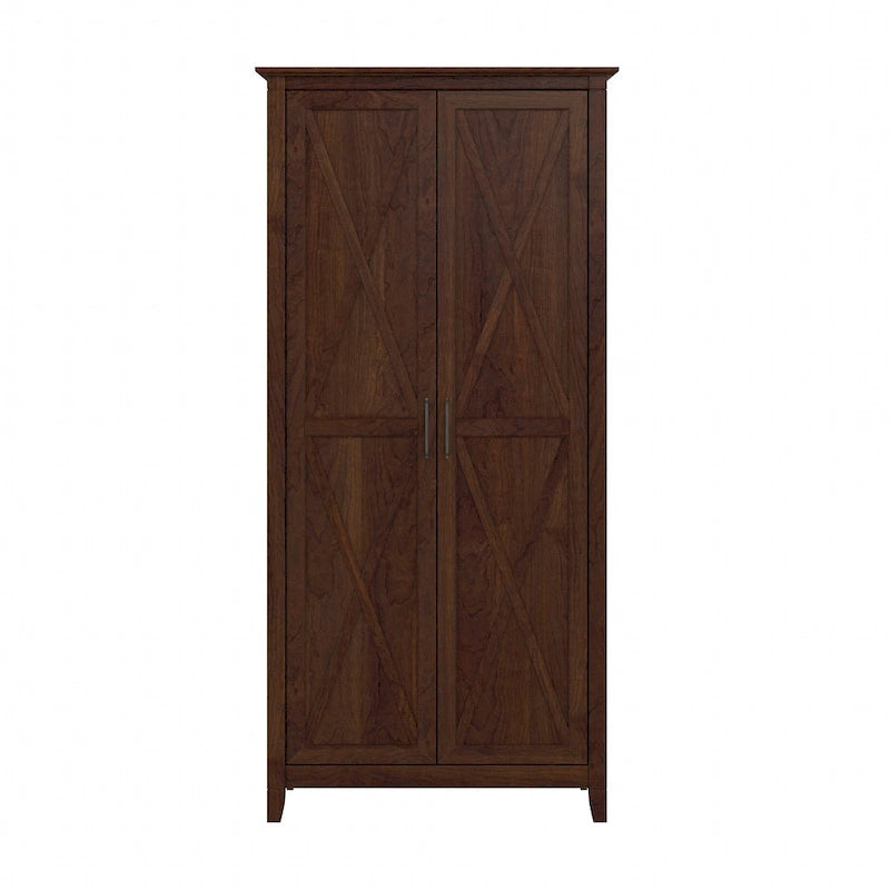 Armoire de rangement haute avec portes et étagères