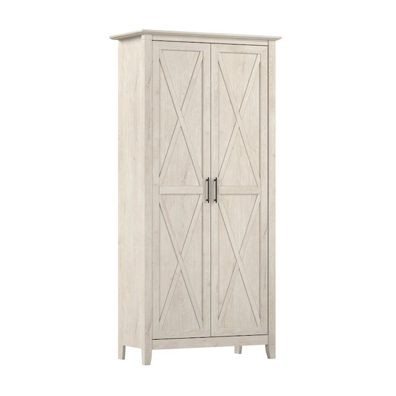 Armoire de rangement haute avec portes et étagères