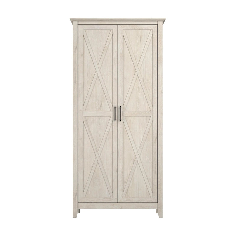 Armoire de rangement haute avec portes et étagères