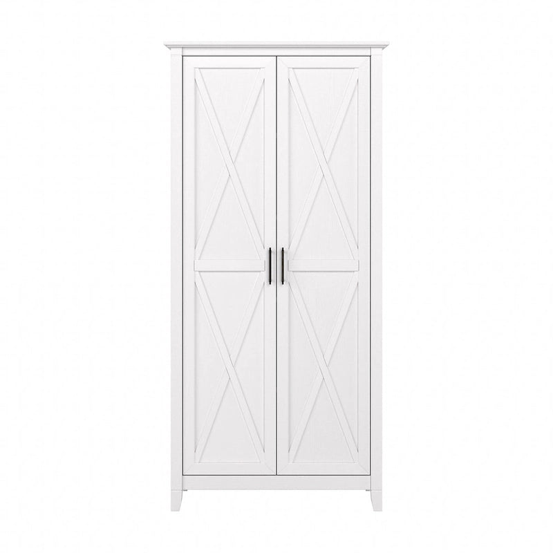 Armoire de rangement haute avec portes et étagères