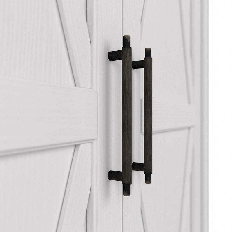 Armoire de rangement haute avec portes et étagères
