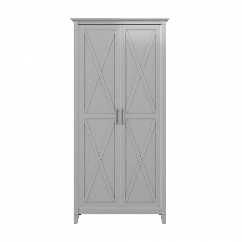 Armoire de rangement haute avec portes et étagères