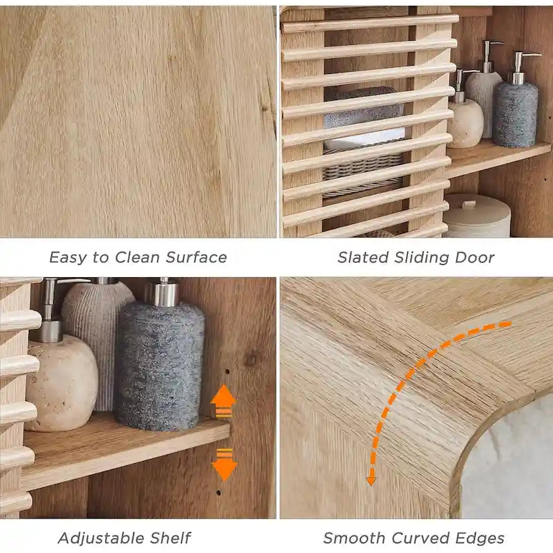 Armoire de rangement à persiennes au-dessus des toilettes, Meuble de rangement pour salle de bain