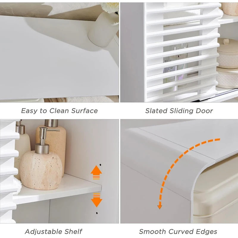Armoire de rangement à persiennes au-dessus des toilettes, Meuble de rangement pour salle de bain