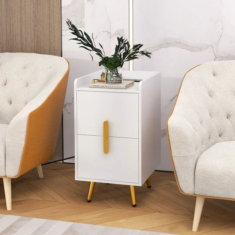  Nightstand with Charging Station Home Bedside Sofa Side Tables