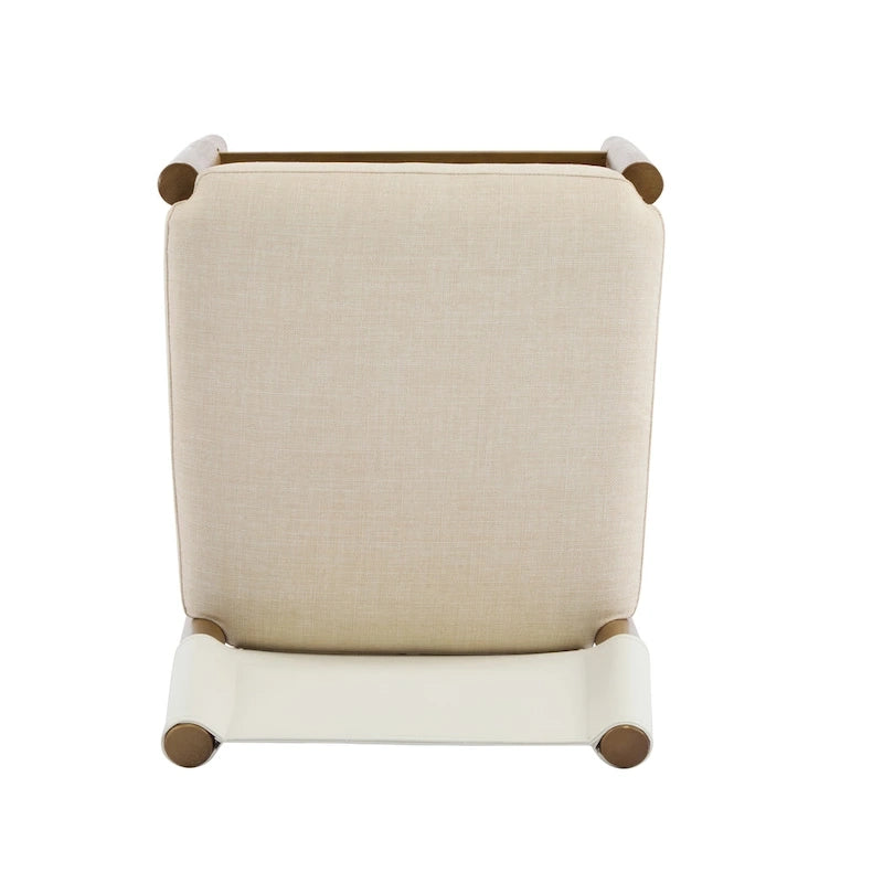 Tabourets de bar modernes en bois de 28,5 po avec coussin en polyester neutre pour îlot de cuisine ou bar à domicile