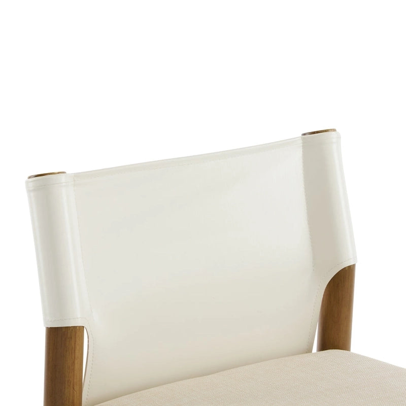 Tabourets de bar modernes en bois de 28,5 po avec coussin en polyester neutre pour îlot de cuisine ou bar à domicile