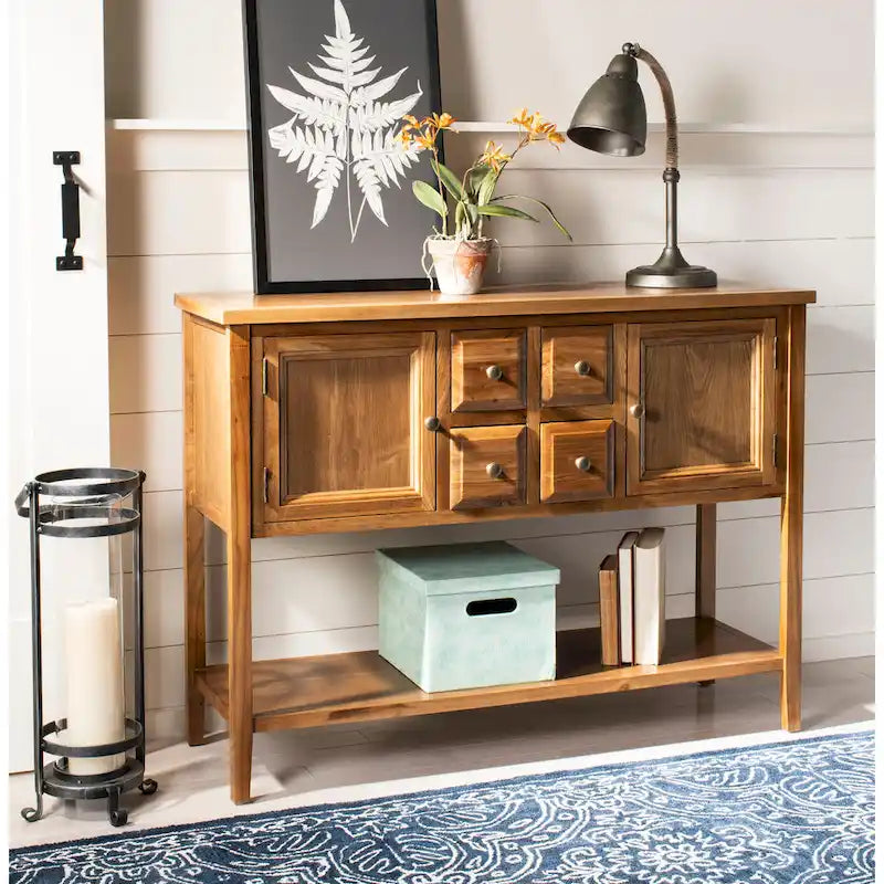 Milenija Oak Finish Storage Sideboard - 45.7 x 15 x 34 - 17Wx48Dx22H