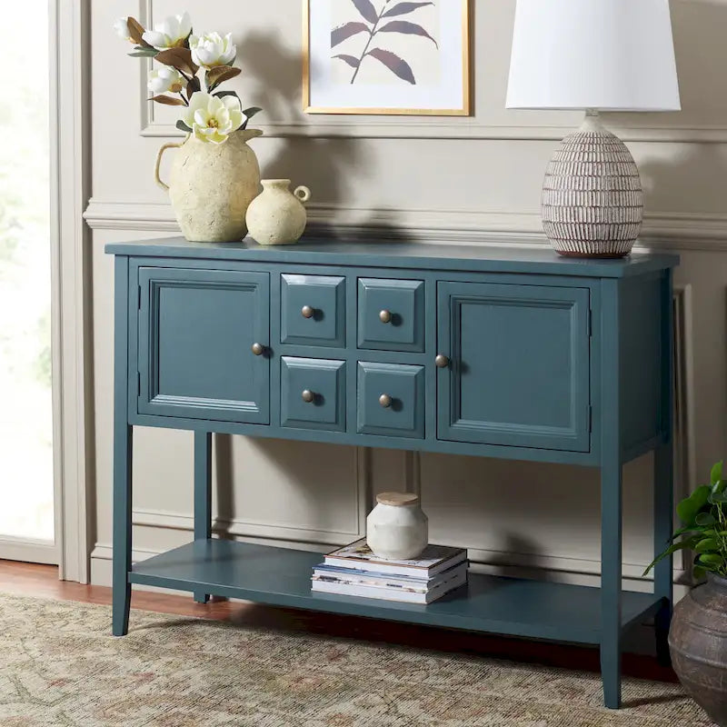 Buffet de rangement au fini chêne - 45.7 x 15 x 34 - 17Lx48Px22H