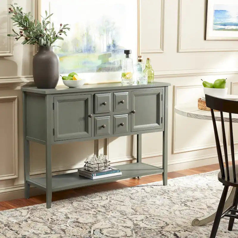 Buffet de rangement au fini chêne - 45.7 x 15 x 34 - 17Lx48Px22H