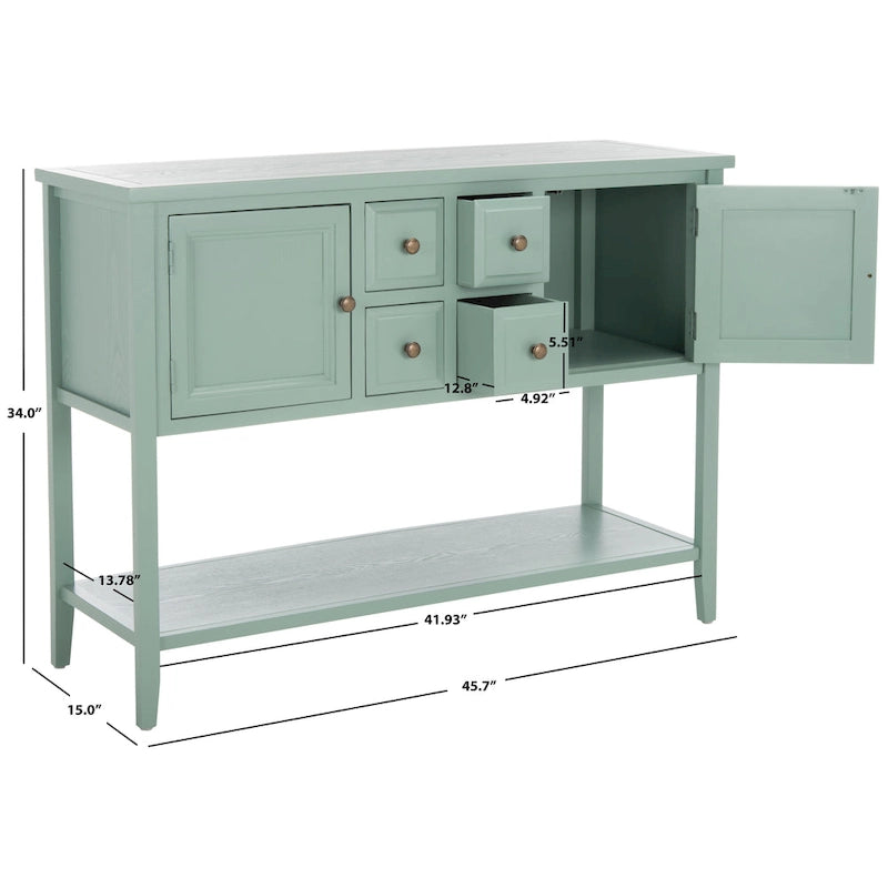 Buffet de rangement au fini chêne - 45.7 x 15 x 34 - 17Lx48Px22H