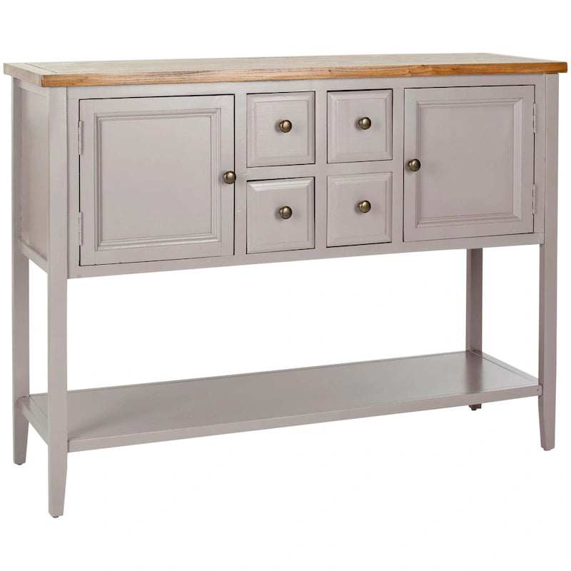 Buffet de rangement au fini chêne - 45.7 x 15 x 34 - 17Lx48Px22H