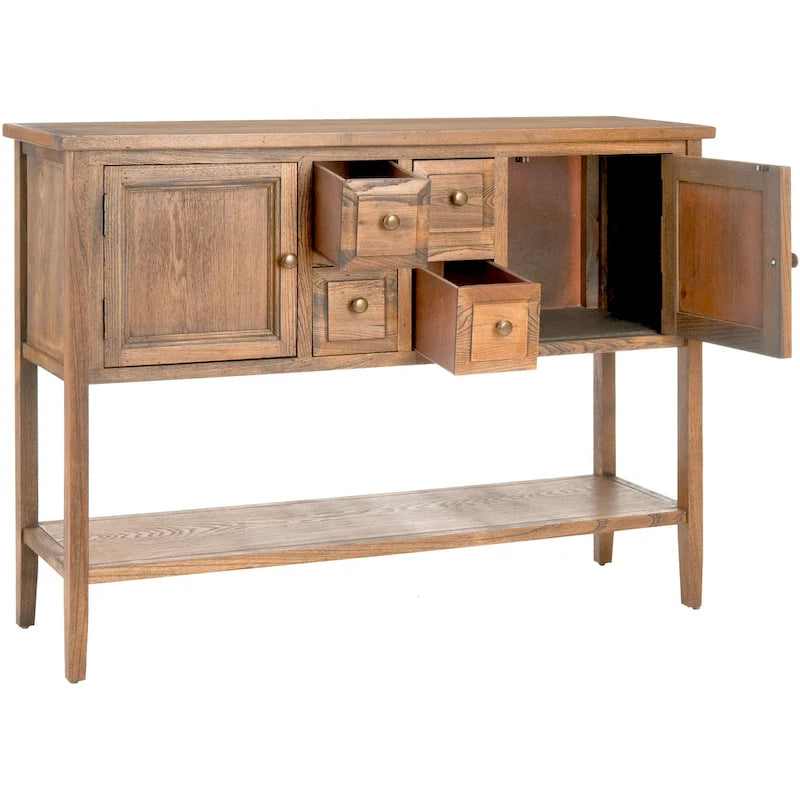 Buffet de rangement au fini chêne - 45.7 x 15 x 34 - 17Lx48Px22H