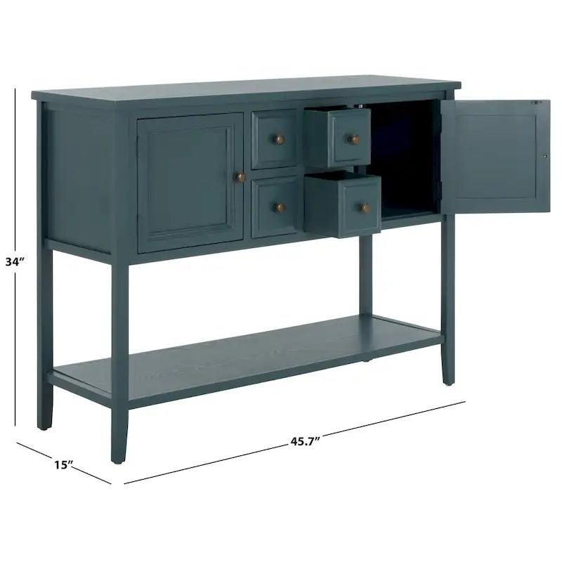 Buffet de rangement au fini chêne - 45.7 x 15 x 34 - 17Lx48Px22H