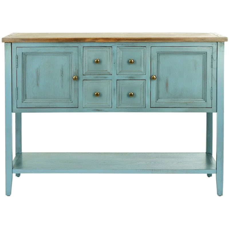 Buffet de rangement au fini chêne - 45.7 x 15 x 34 - 17Lx48Px22H