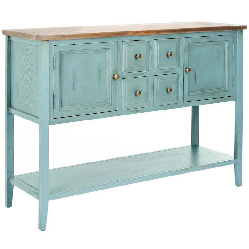Buffet de rangement au fini chêne - 45.7 x 15 x 34 - 17Lx48Px22H