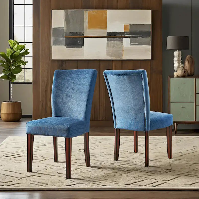 Chaises de salle à manger Parsons en chenille (lot de 2)