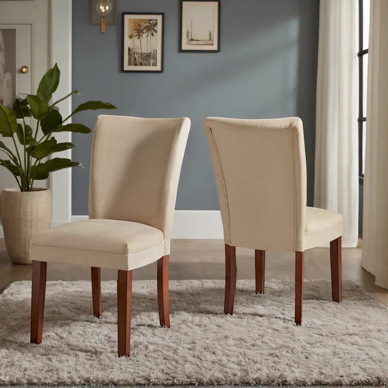 Chaises de salle à manger Parsons en chenille (lot de 2)