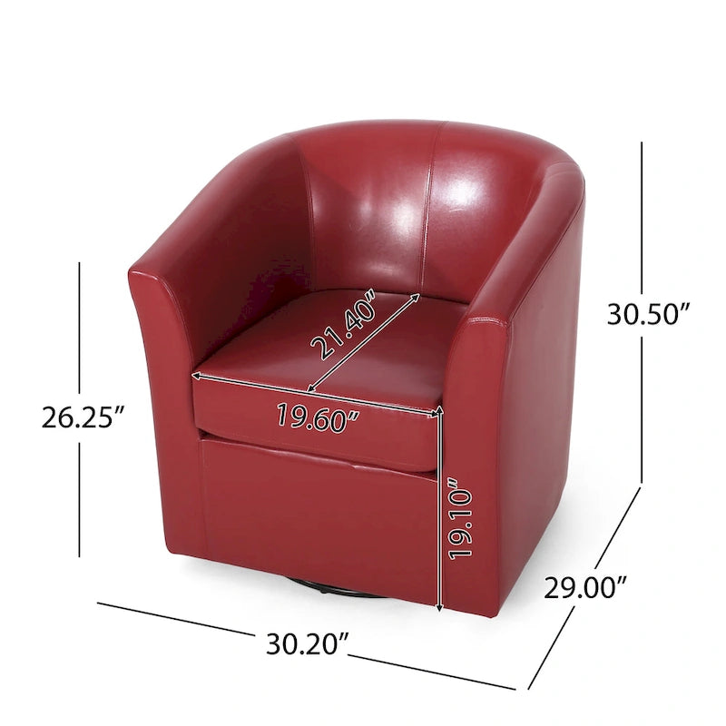 Fauteuil club pivotant – 29.00 P x 30.20 L x 30.50 H