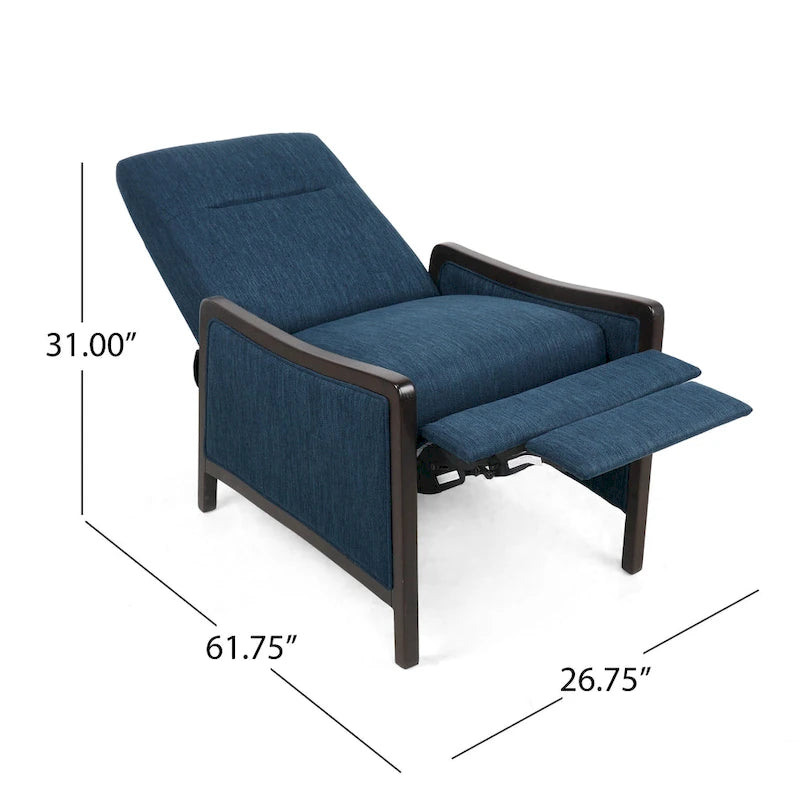 Fauteuil inclinable moderne sans levier de commande (système poussoir)