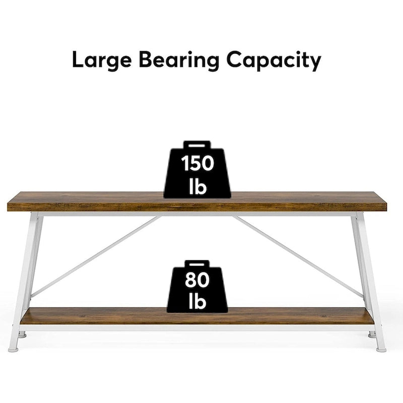 Table de canapé extra longue de 180 cm, console d'entrée industrielle