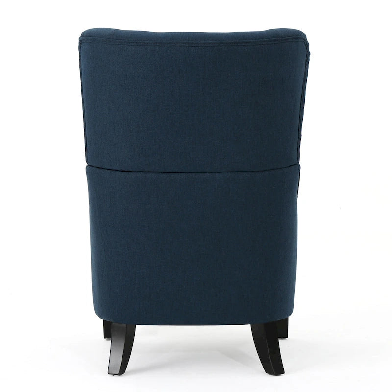Fauteuil club contemporain en tissu à dossier haut