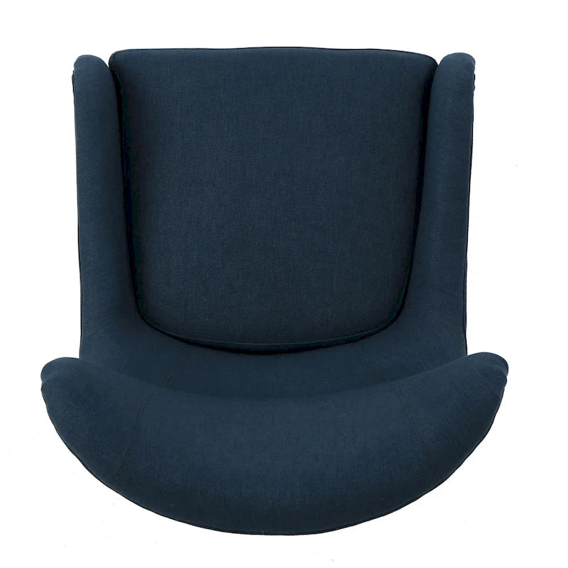 Fauteuil club contemporain en tissu à dossier haut