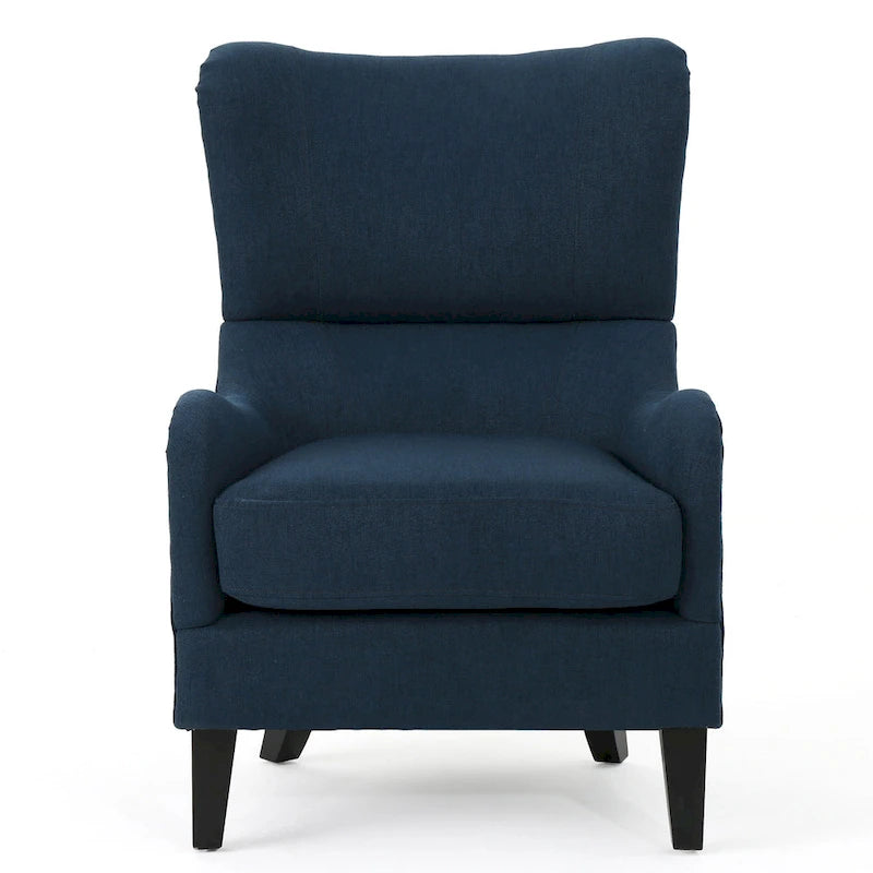 Fauteuil club contemporain en tissu à dossier haut