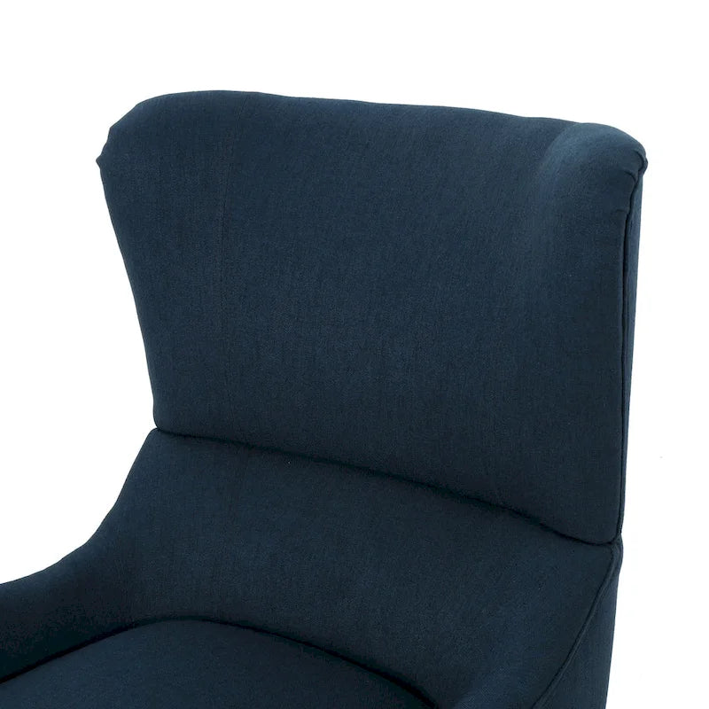 Fauteuil club contemporain en tissu à dossier haut