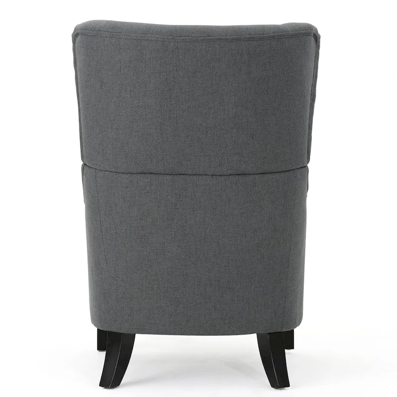 Fauteuil club contemporain en tissu à dossier haut