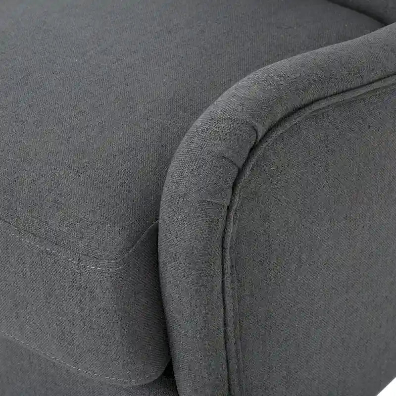 Fauteuil club contemporain en tissu à dossier haut