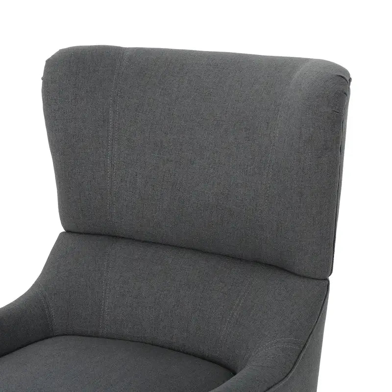 Fauteuil club contemporain en tissu à dossier haut