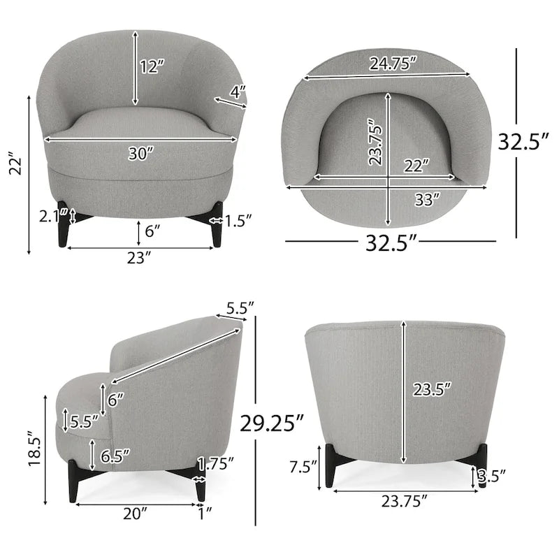 Fauteuil Club Rembourré en Boucle
