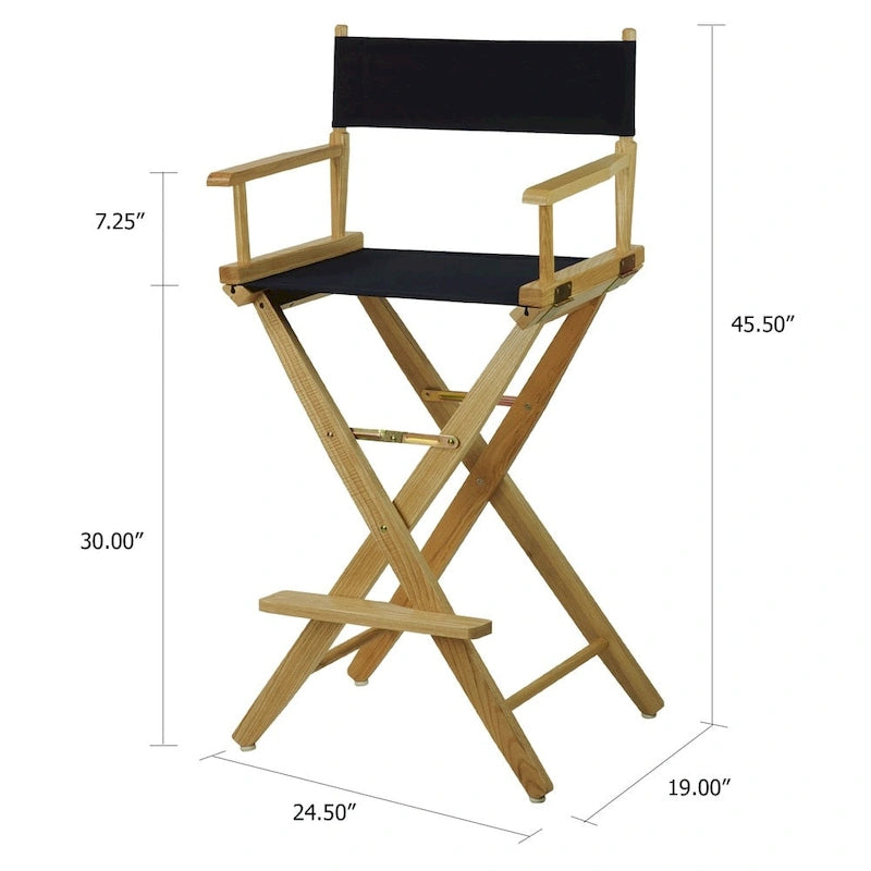 Chaise de réalisateur hauteur bar extra-large 30 pouces