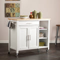  Oriaga White Kitchen Cart
