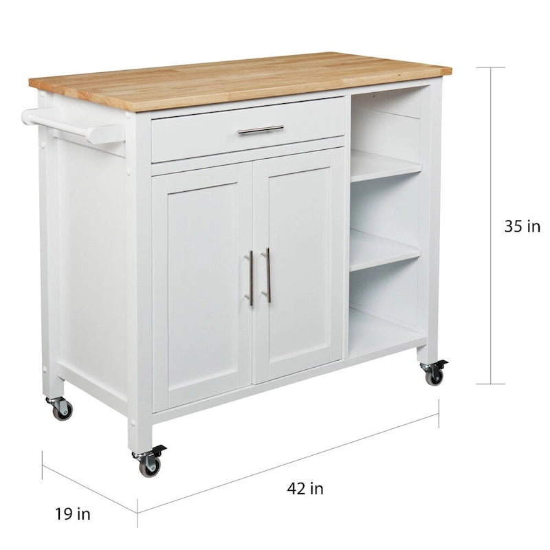 Chariot de cuisine blanc