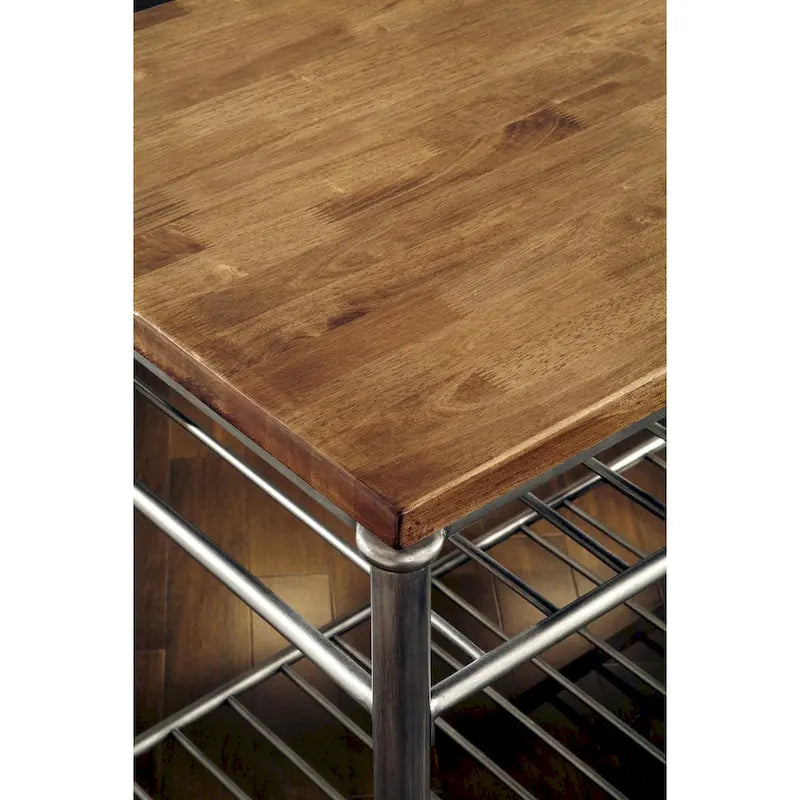 Îlot de cuisine avec plan de travail en bois massif, 52 larg.