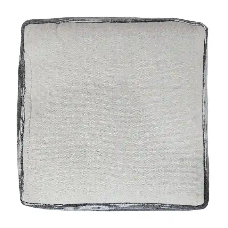 Pouf ottoman géométrique électrostatique moderne gris