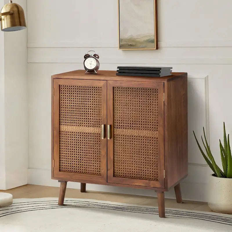Meuble d'appoint 2 portes avec étagères