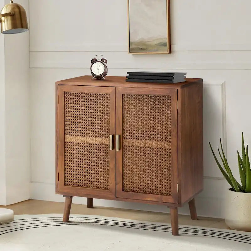 Meuble d'appoint 2 portes avec étagères