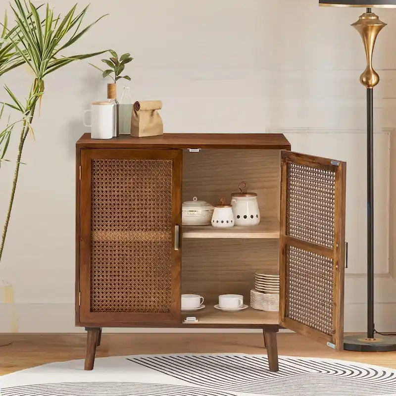 Meuble d'appoint 2 portes avec étagères