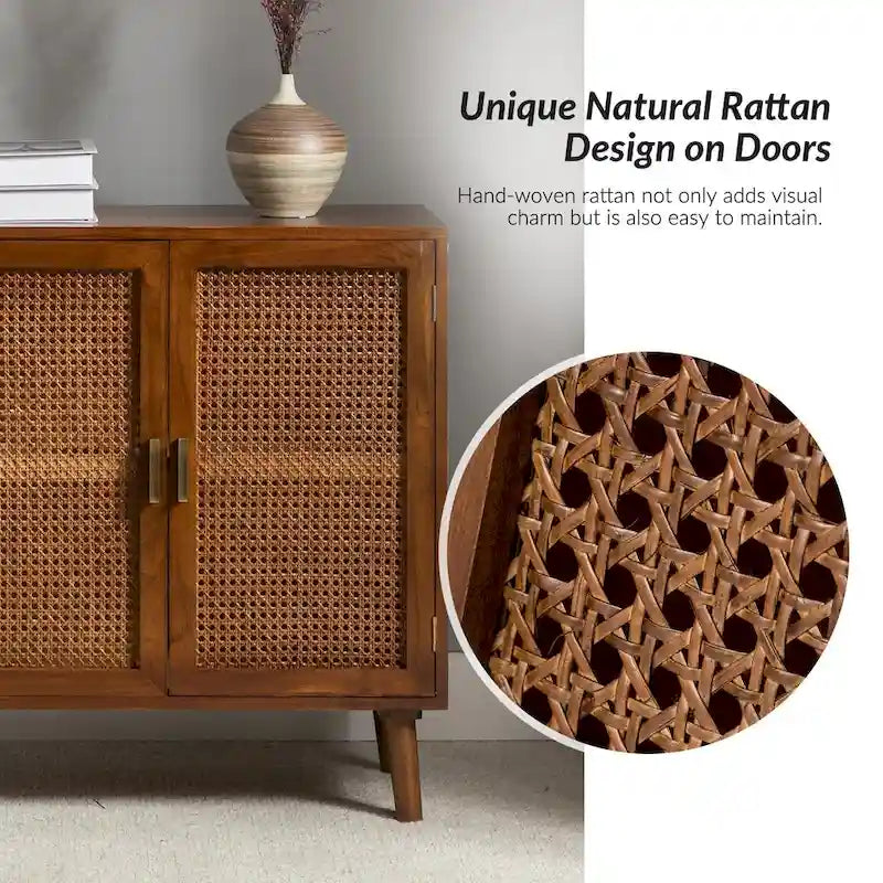 Meuble d'appoint 2 portes avec étagères