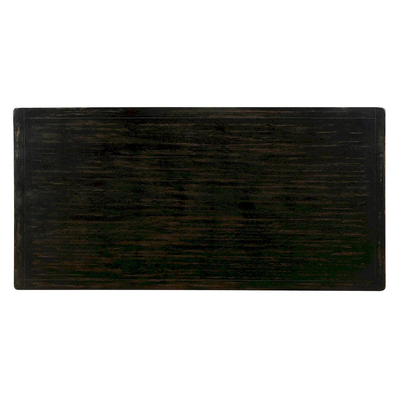 Table à manger rustique noire de 60 pouces à hauteur de comptoir