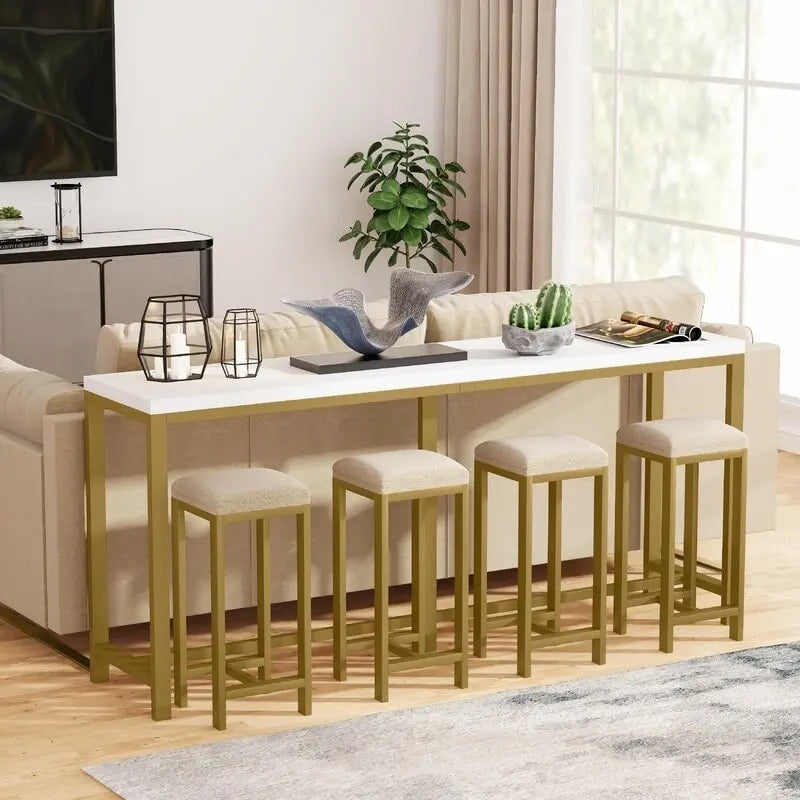 Table console extra longue, table console de 180 cm derrière un canapé, table d'entrée/table de bar