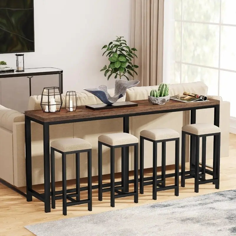 Table console extra longue, table console de 180 cm derrière un canapé, table d'entrée/table de bar